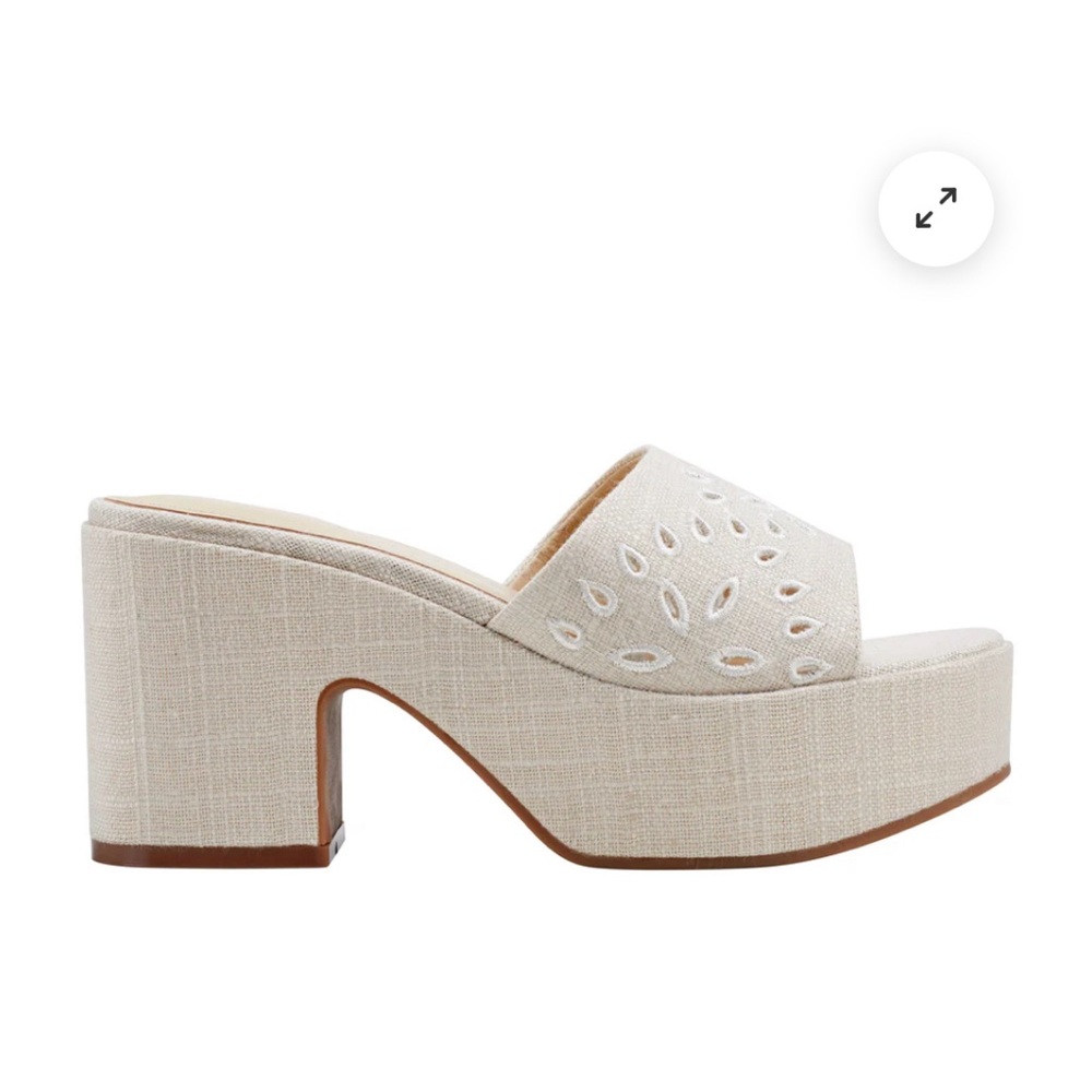 Natural Cream color platform sandal